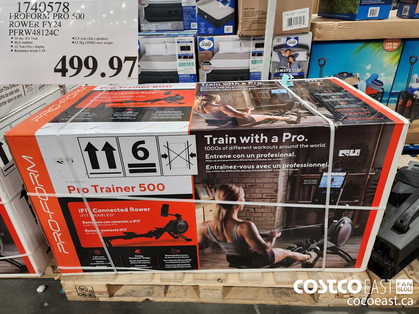 1740578 PROFORM PRO 500 ROWER FY24 PFRW48124C $499.97