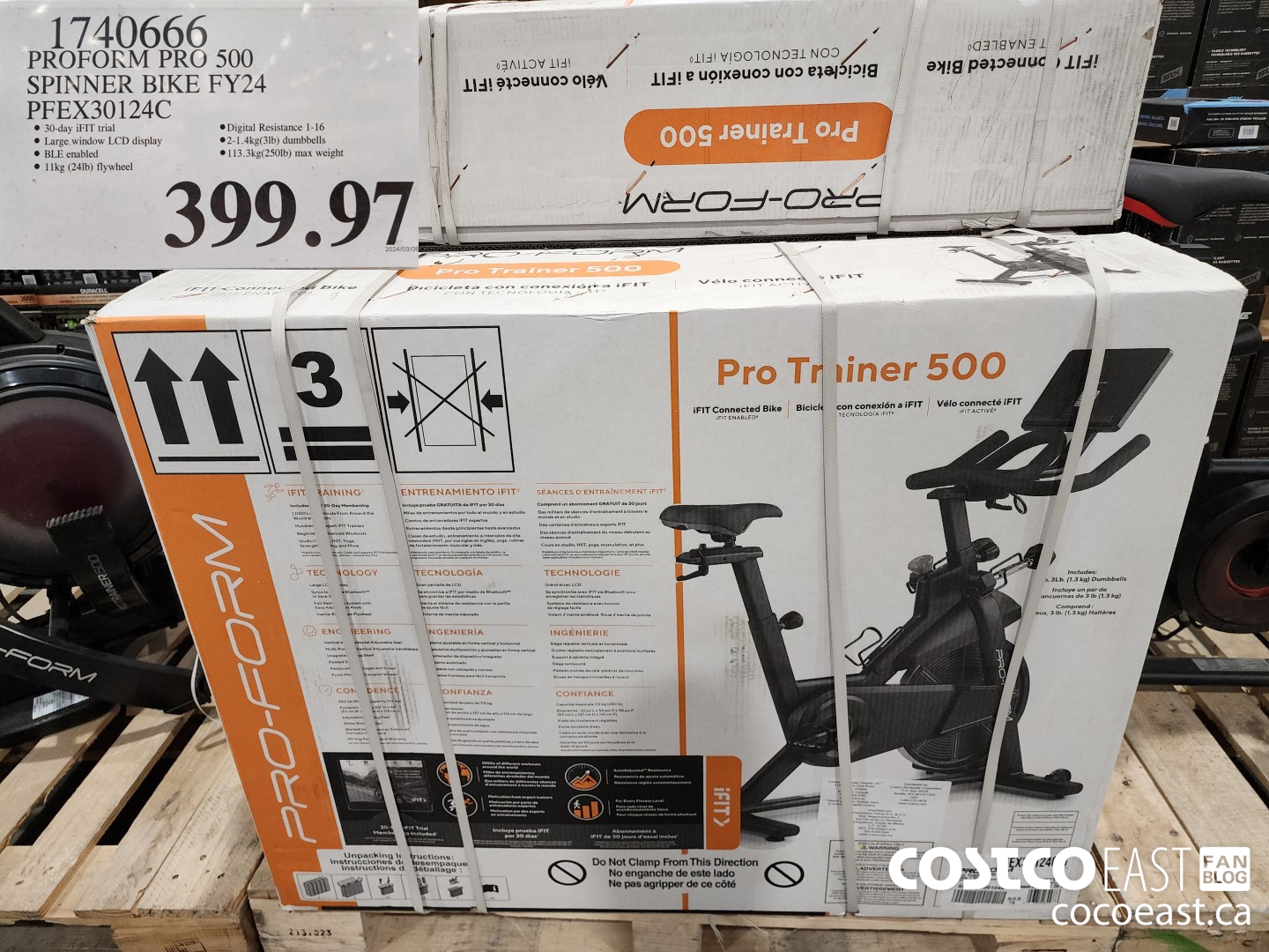 1740666 PROFORM PRO 500 SPINNER BIKE FY24 PFEX30124C $399.97