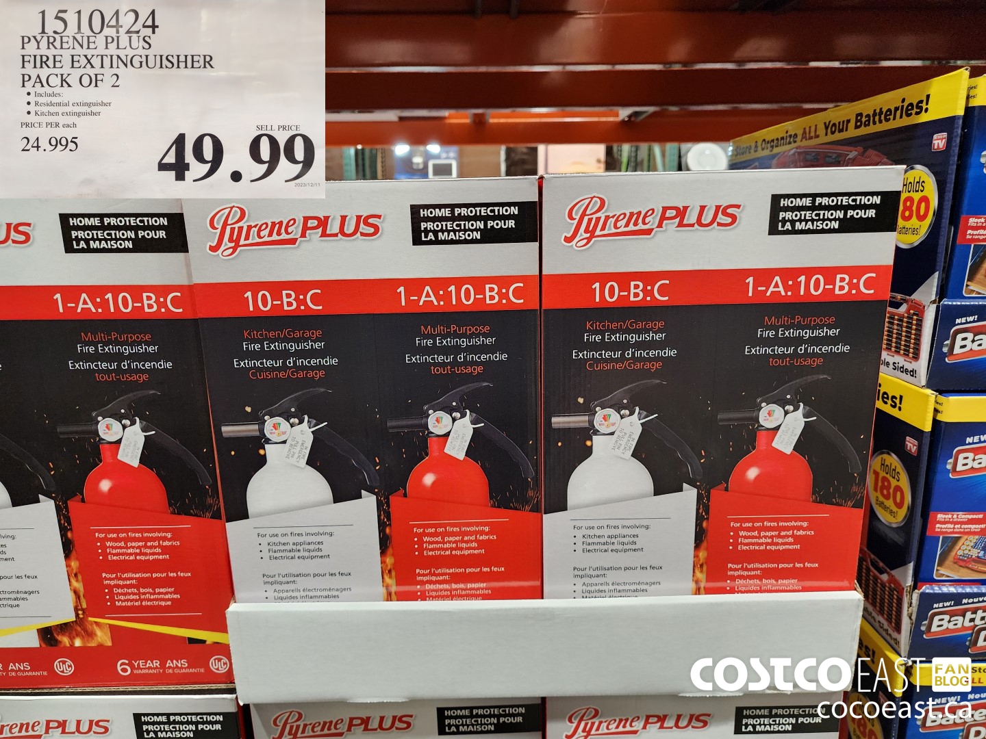 1510424 PYRENE PLUS FIRE EXTINGUISHER PACK OF 2 $49.99