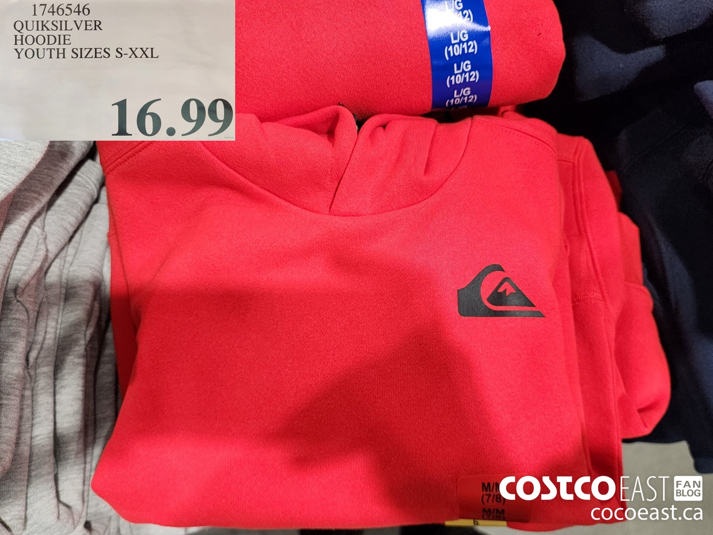 1746546 QUIKSILVER HOODIE YOUTH SIZES S-XXL $16.99