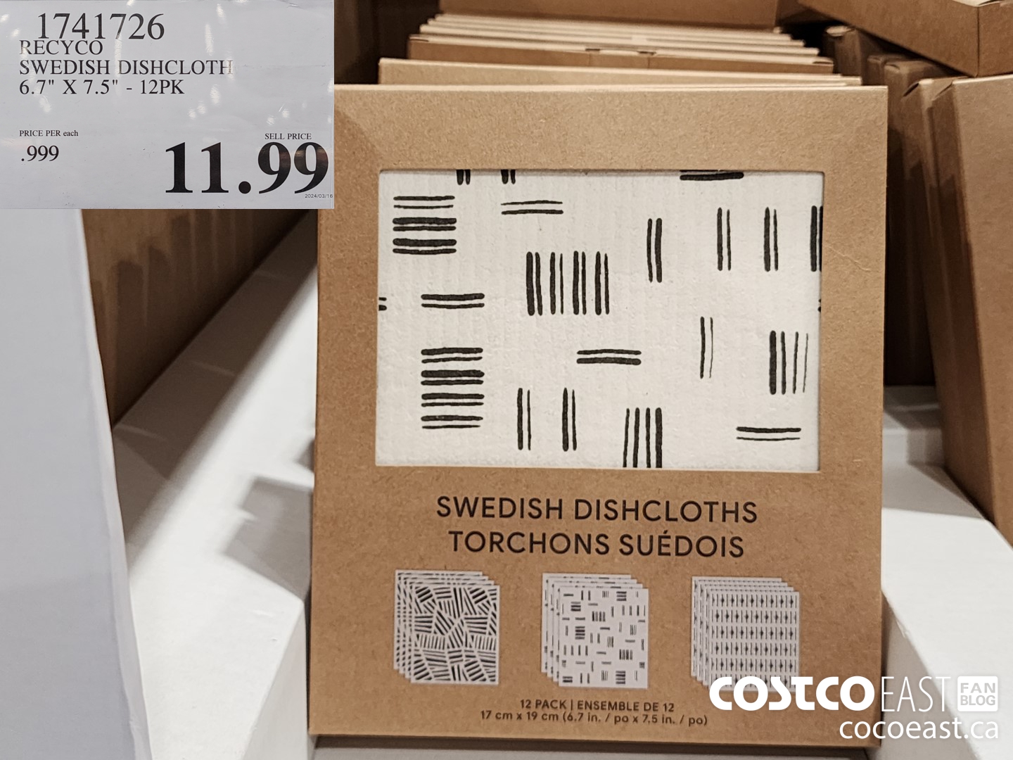 1741726 RECYCO SWEDISH DISHCLOTH 6.7