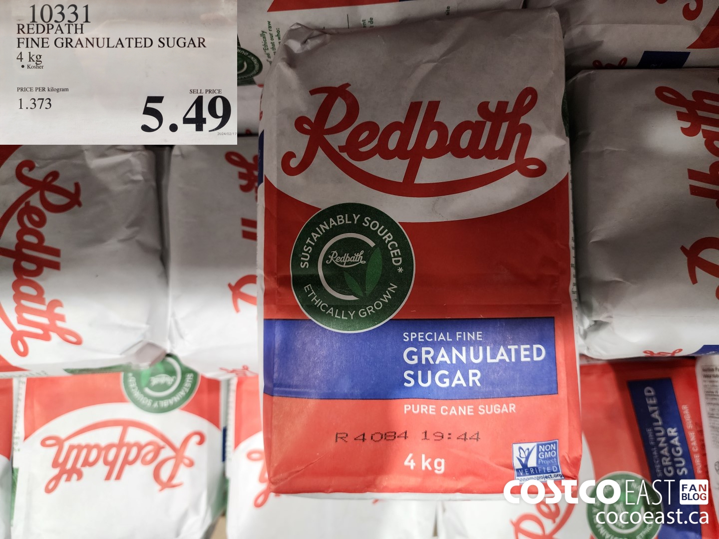10331 REDPATH FINE GRANULATED SUGAR 4 KG $5.49