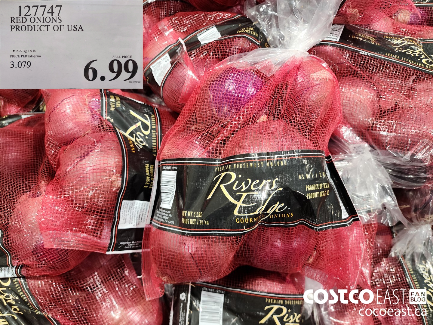127747 RED ONIONS PRODUCT OF USA $6.99