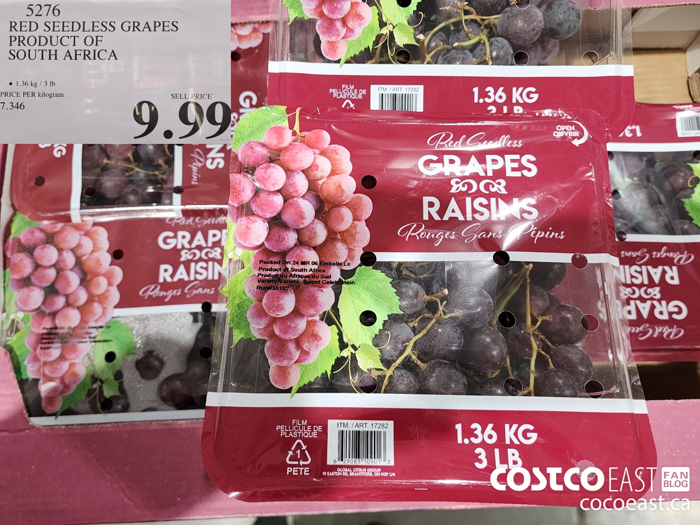 5276 RED SEEDLESS GRAPES PRODUCT OF SOUTH AFRICA $9.99