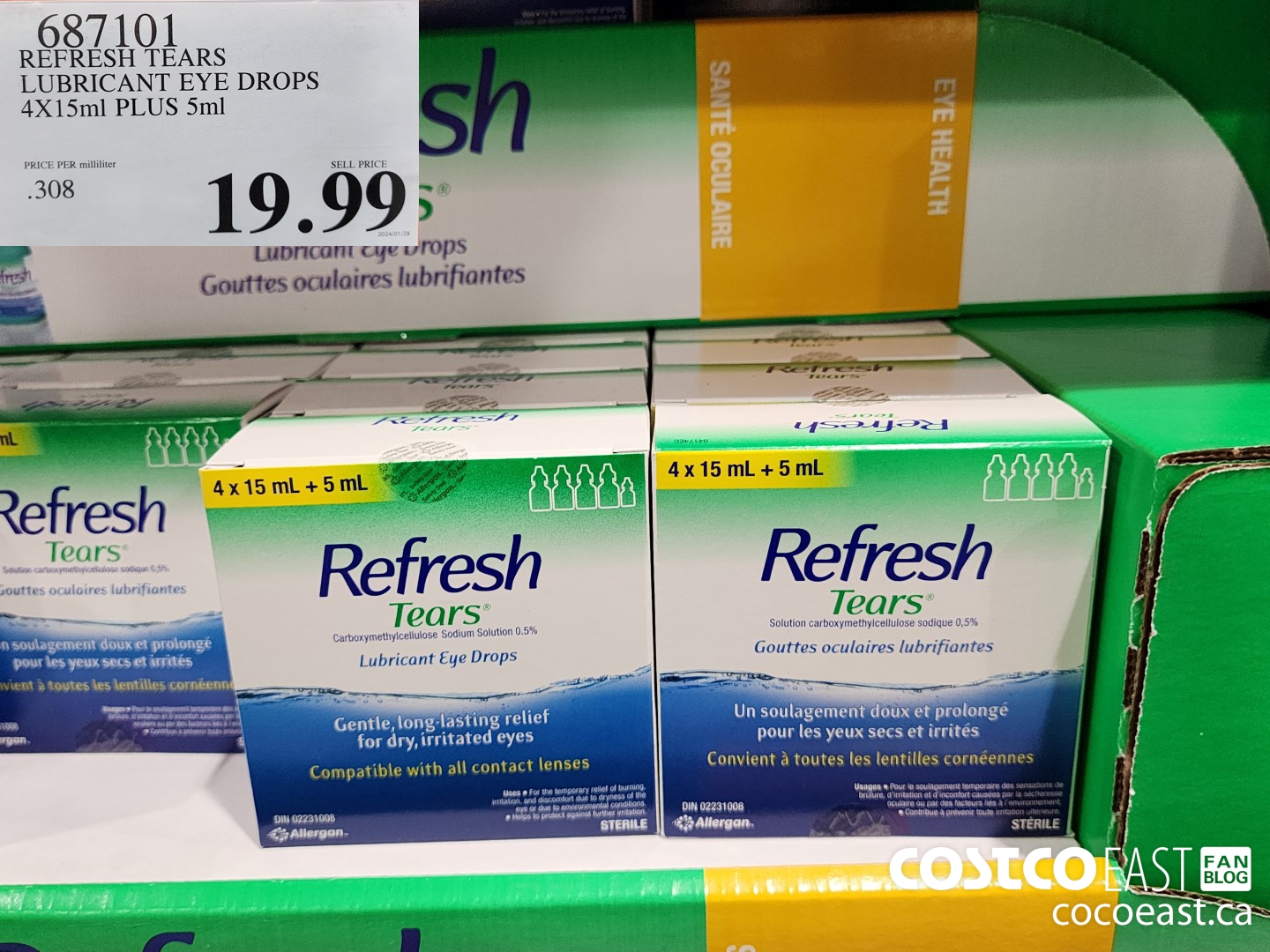 687101 REFRESH TEARS LUBRICANT EYE DROPS 4X15ml PLUS 5ml $19.99