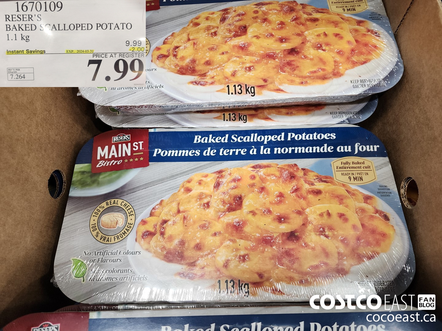 1670109 RESER'S BAKED SCALLOPED POTATOES 1.1 kg ($2.00 INSTANT SAVINGS EXPIRES ON 2024-03-31) $7.99