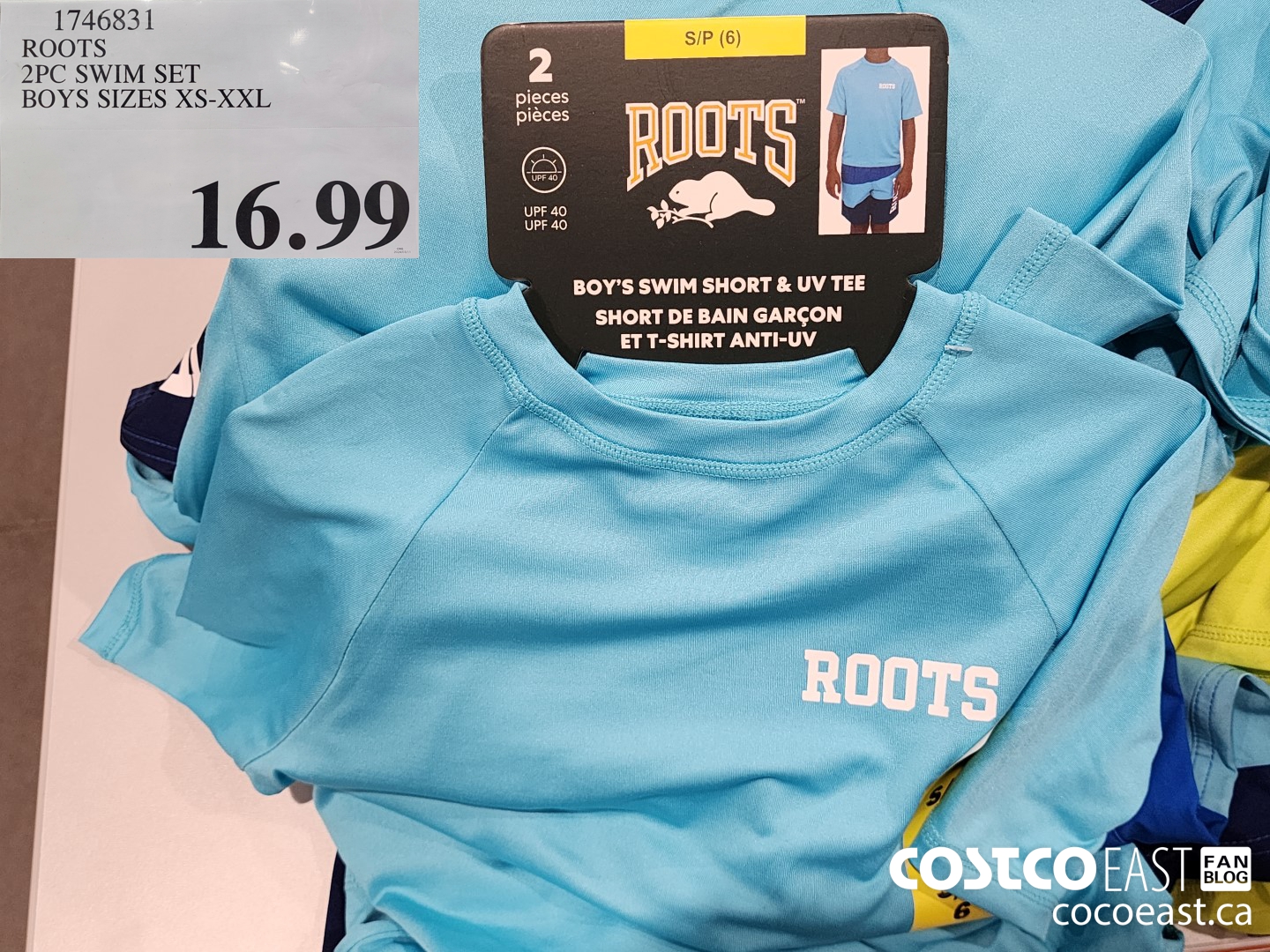 1746831 ROOTS 2PC SWIM SET BOYS SIZES XS-XXL $16.99