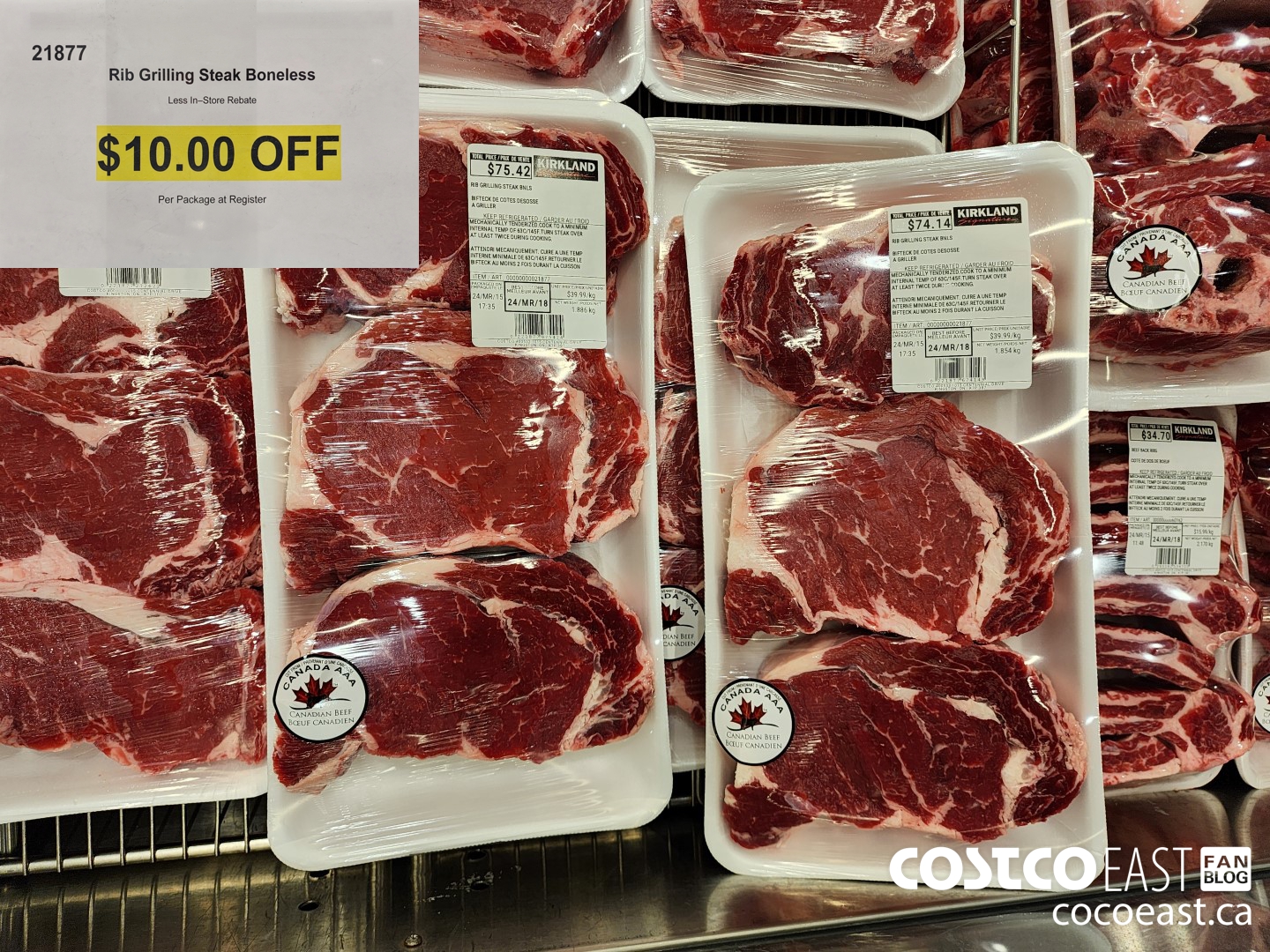 21877 Rib Grilling Steak Boneless ($10.00 INSTANT SAVINGS)