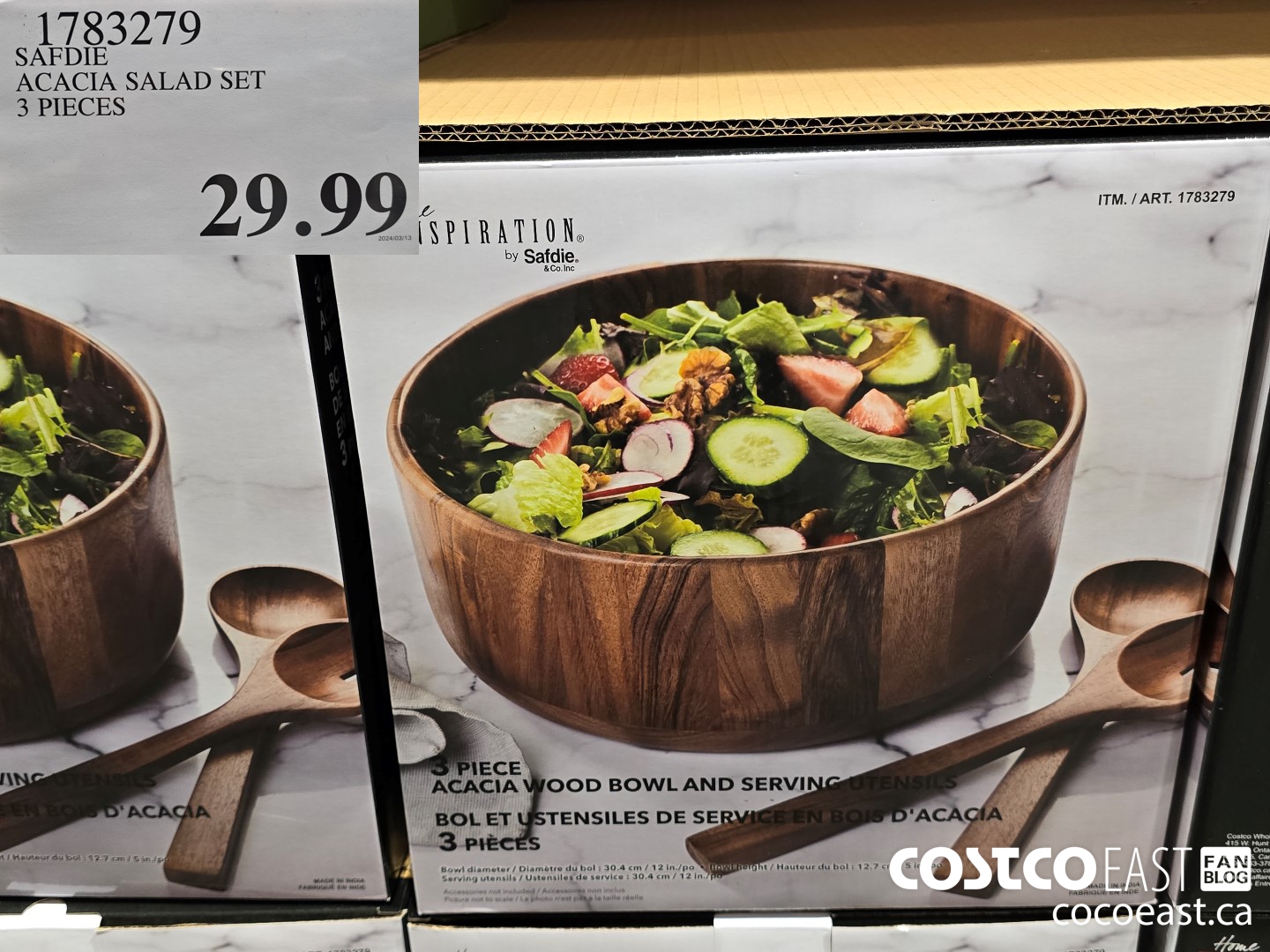 1783279 SAFDIE ACACIA SALAD SET 3 PIECES $29.99