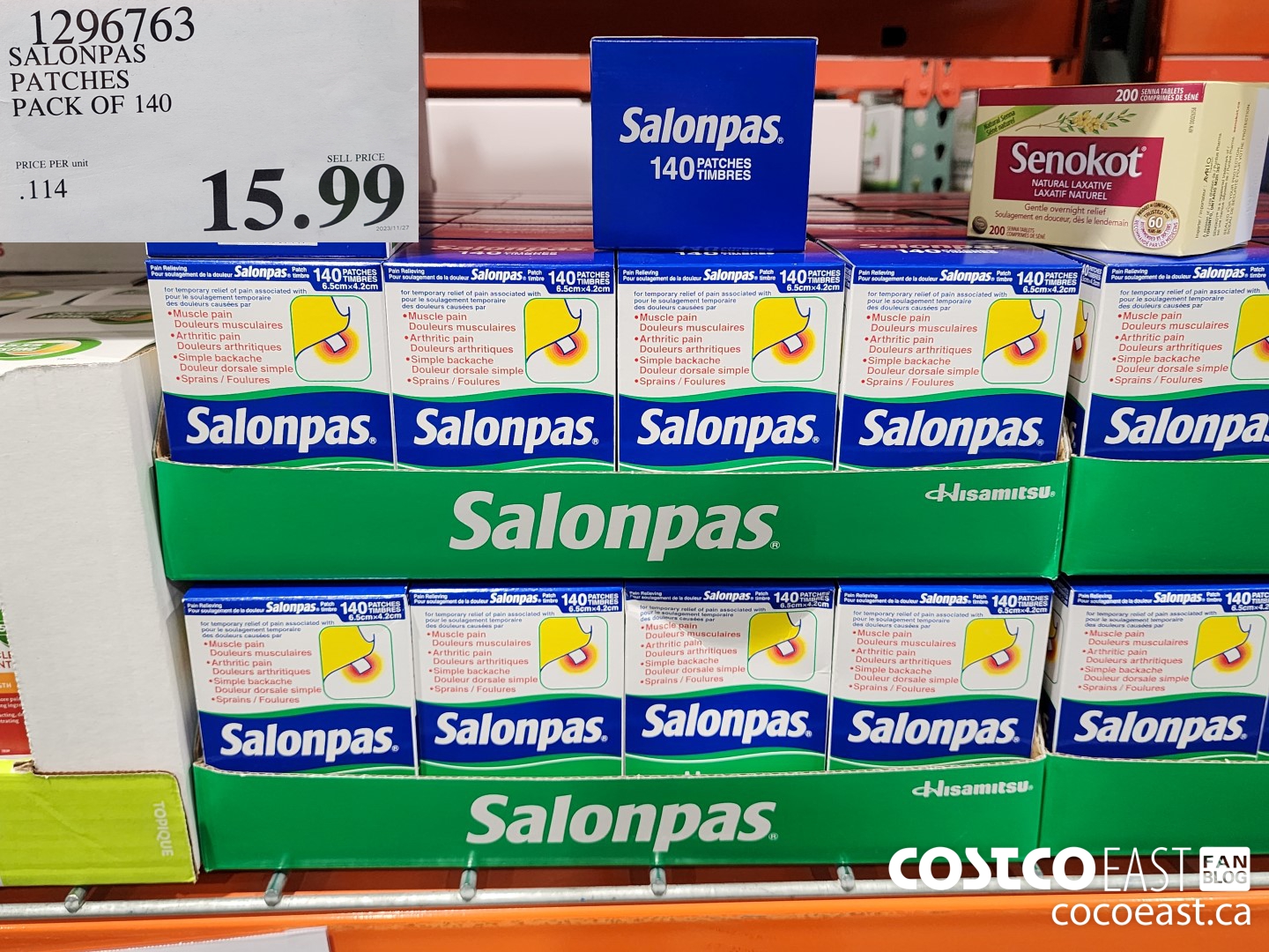 1296763 SALONPAS PATCHES PACK OF 140 $15.99