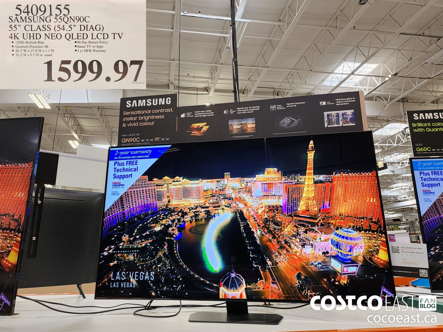 5409155 SAMSUNG 55QN90C 55” CLASS (54.5