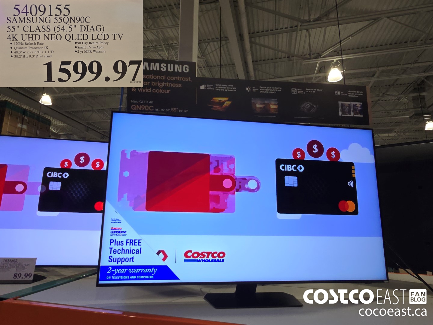 5409155 SAMSUNG 55QN90C 55” CLASS (54.5