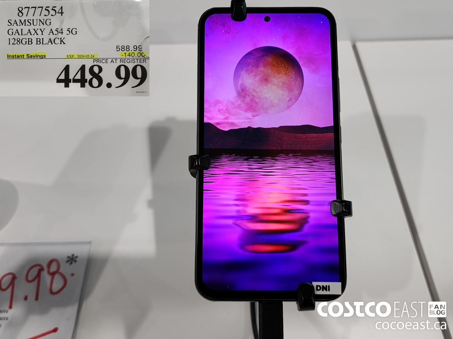 8777554 SAMSUNG GALAXY A54 5G 128GB BLACK ($140.00 INSTANT SAVINGS EXPIRES ON 2024-03-24) $448.99