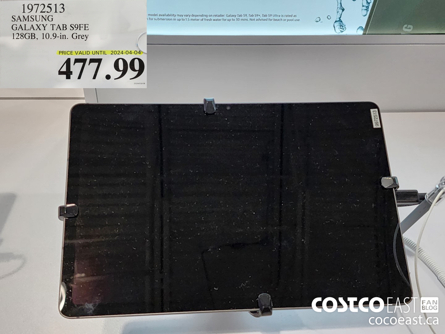 1972513 SAMSUNG GALAXY TAB S9FE 128GB, 10.9-in. Grey $477.99