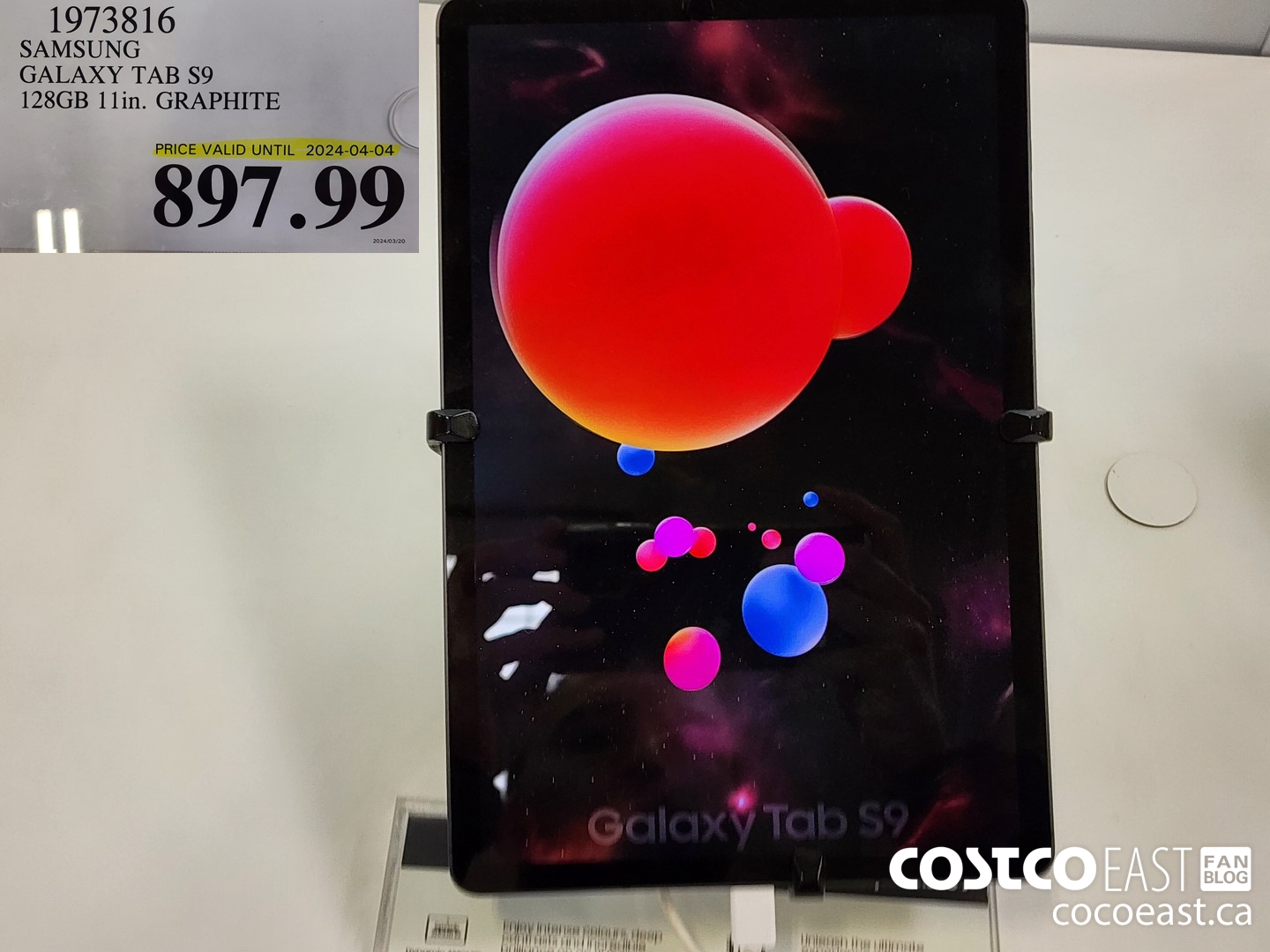 1973816 SAMSUNG GALAXY TAB S9 128GB 11 in. GRAPHITE $897.99