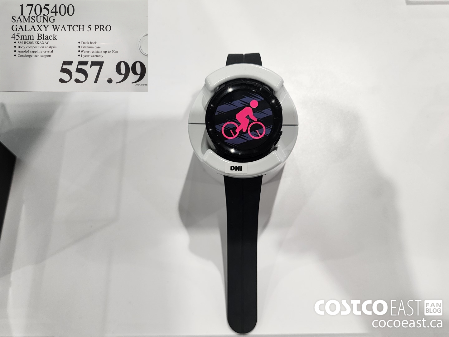 1705400 SAMSUNG GALAXY WATCH 5 PRO 45mm Black $557.99