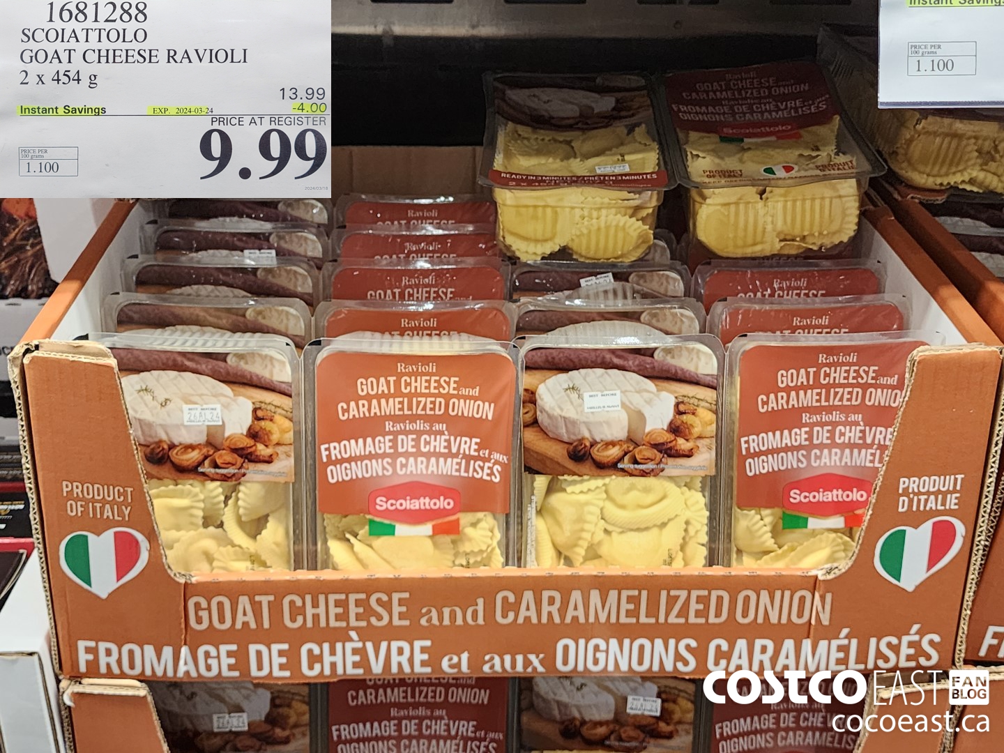 1681288 SCOIATTOLO GOAT CHEESE RAVIOLI 2x 454 G ($4.00 INSTANT SAVINGS EXPIRES ON 2024-03-24) $9.99