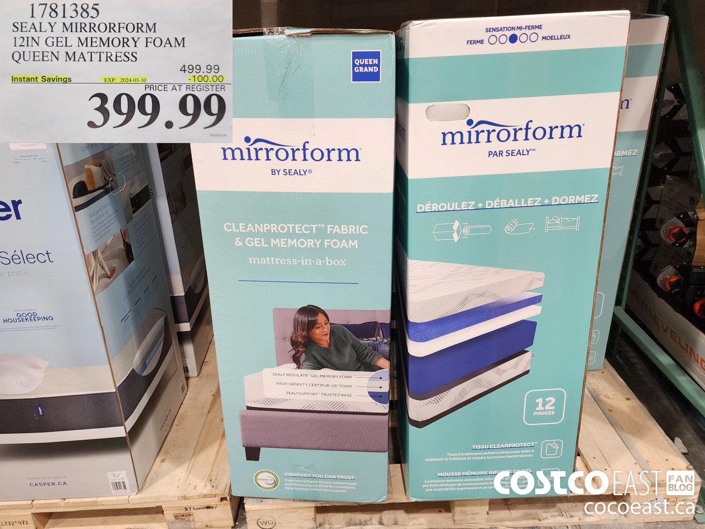 1781385 SEALY MIRRORFORM 12IN GEL MEMORY FOAM QUEEN MATTRESS ($100.00 INSTANT SAVINGS EXPIRES ON 2024-03-10) $399.99