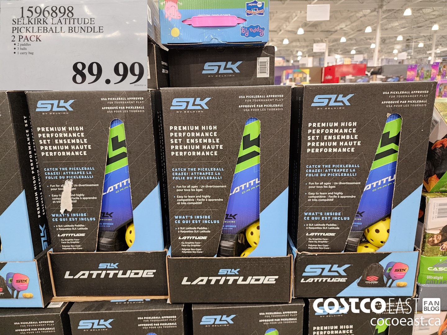 1596898 SELKIRK LATITUDE PICKLEBALL BUNDLE 2 PACK $89.99