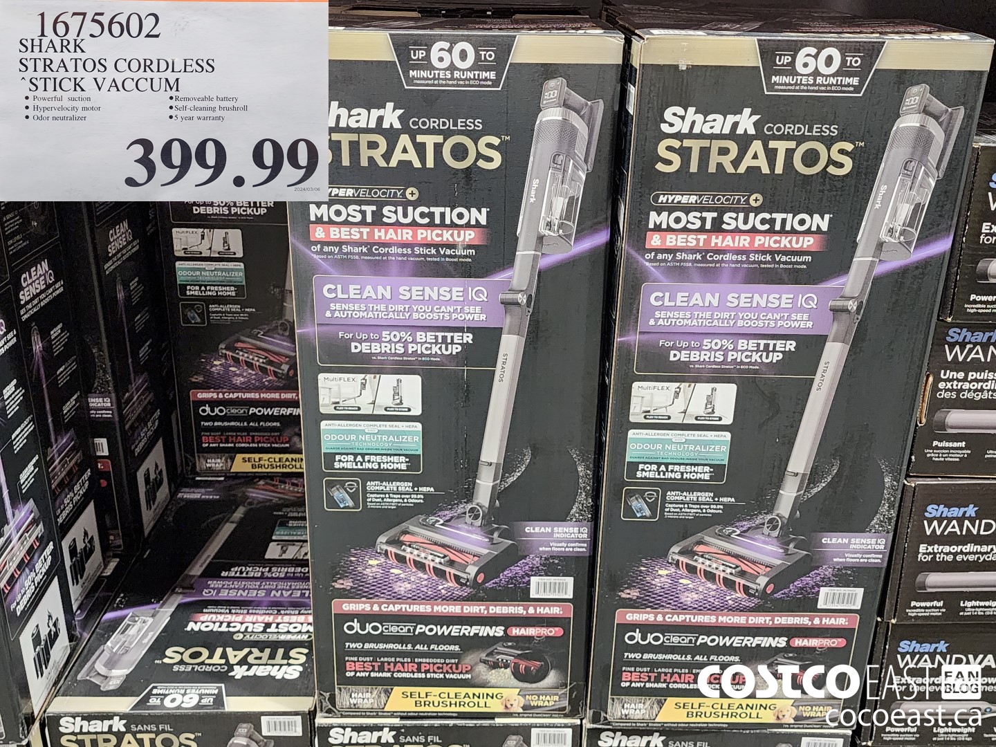 1675602 SHARK STRATOS CORDLESS STICK VACUUM $399.99