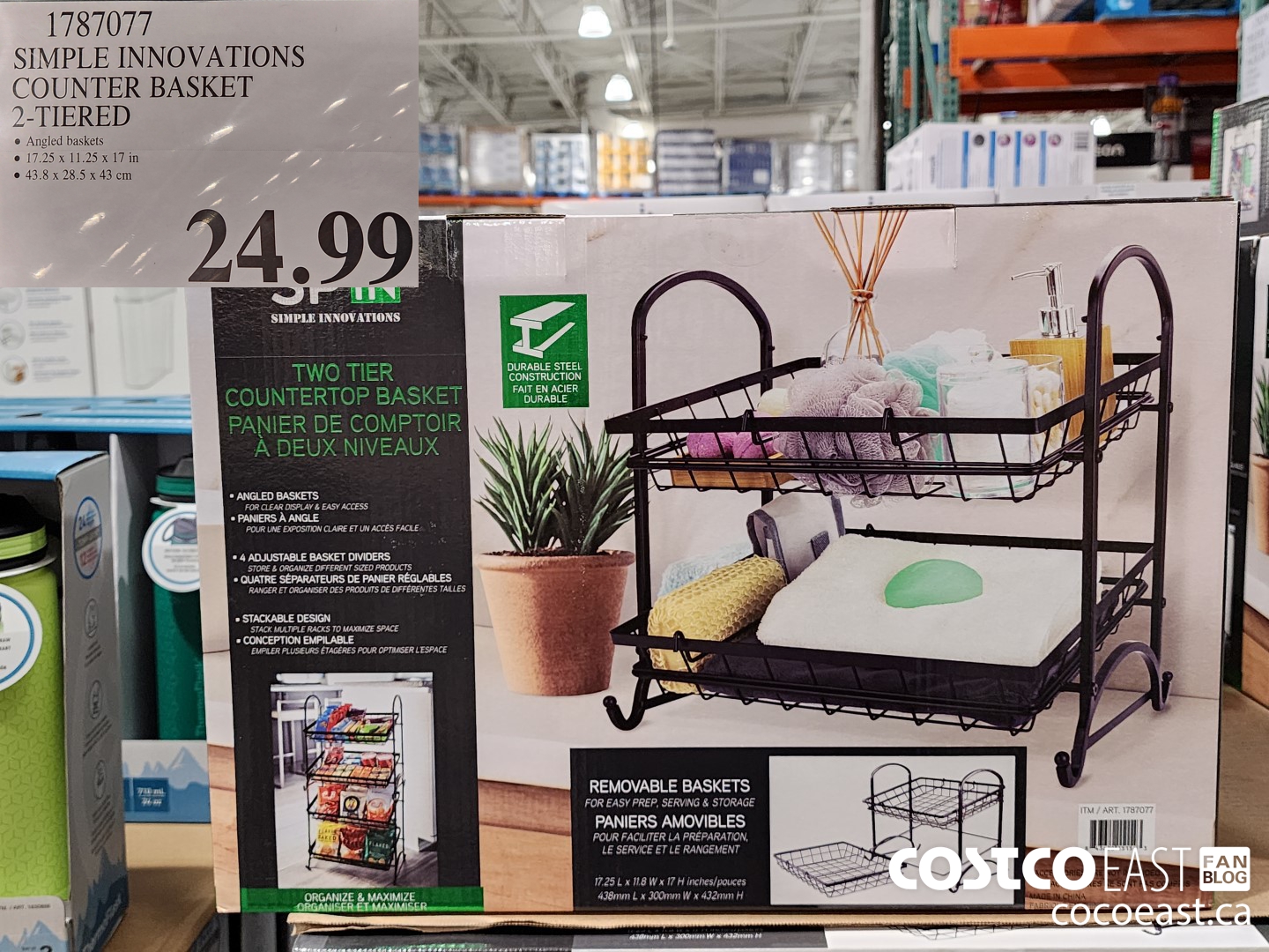 1787077 SIMPLE INNOVATIONS COUNTER BASKET 2-TIERED $24.99