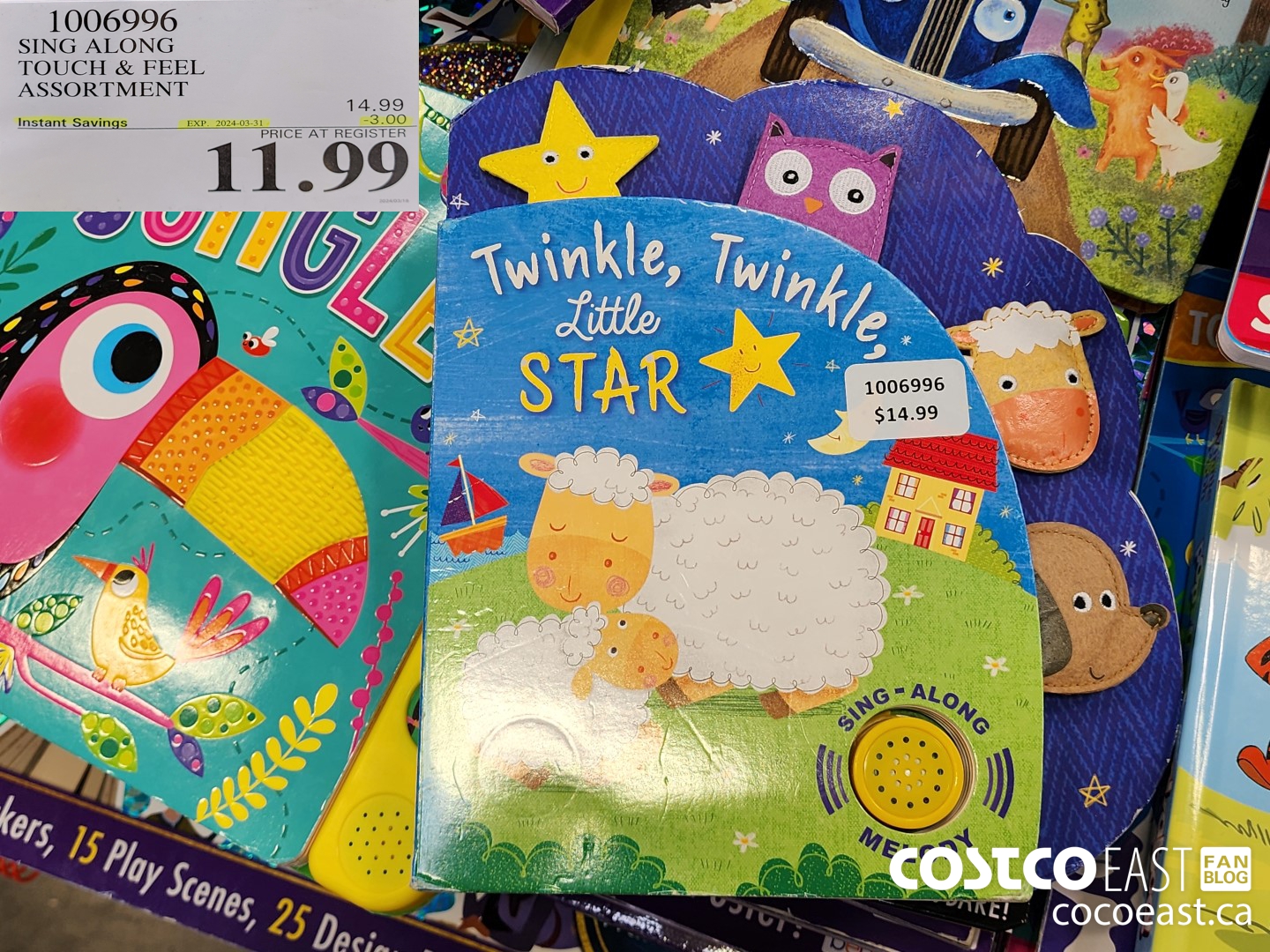 1006996 SING ALONG TOUCH & FEEL ASSORTMENT ($3.00 INSTANT SAVINGS EXPIRES ON 2024-03-31) $11.99