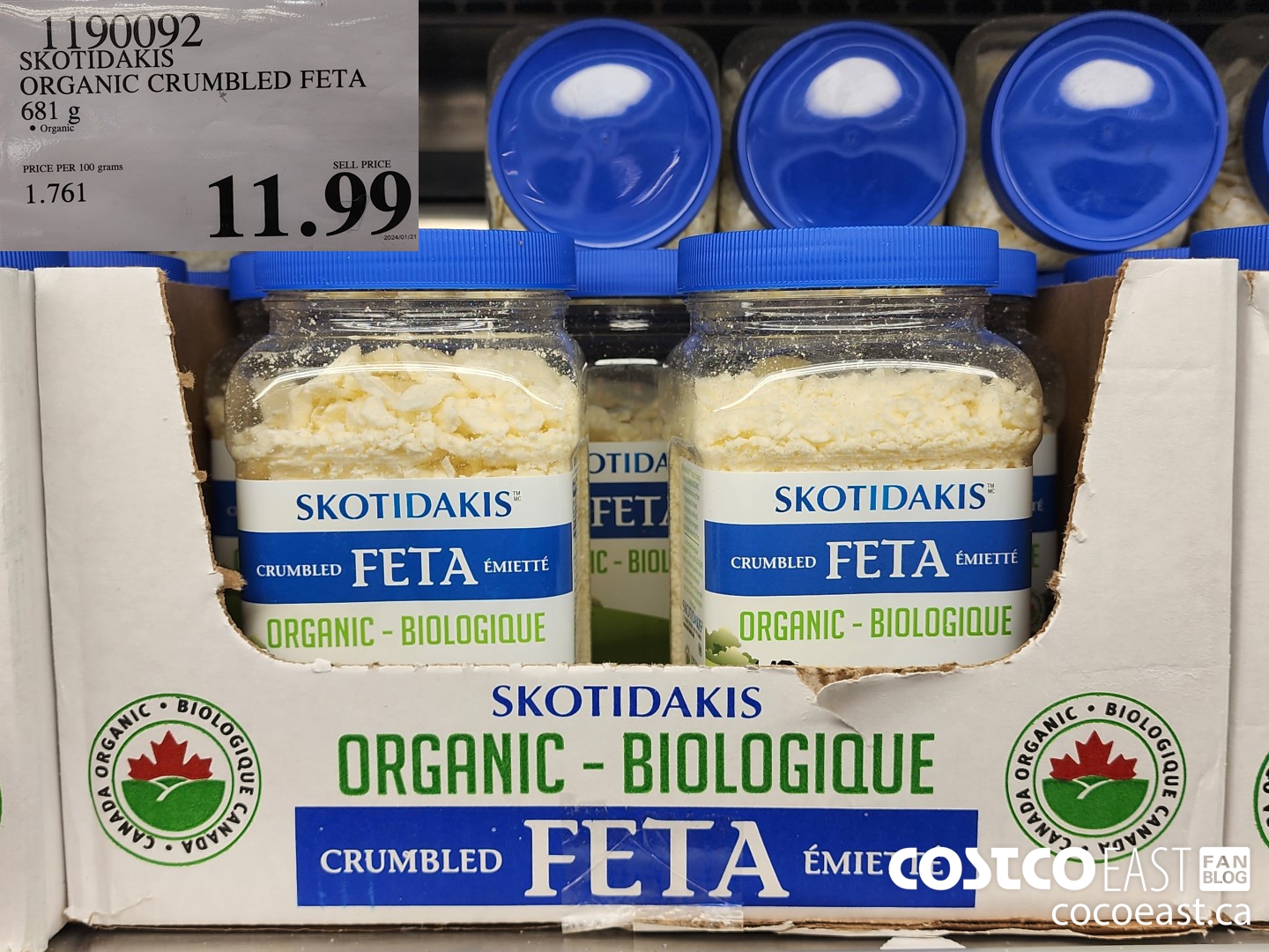 1190092 SKOTIDAKIS ORGANIC CRUMBLED FETA 681 G $11.99