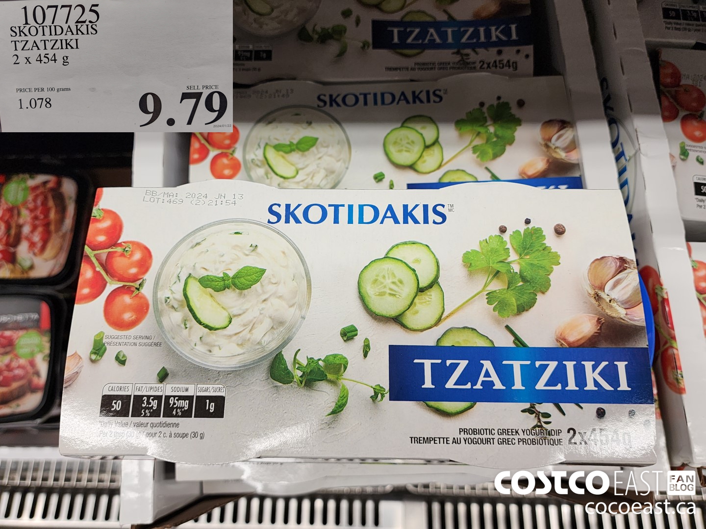 107725 SKOTIDAKIS TZATZIKI 2 X 454 G $9.79