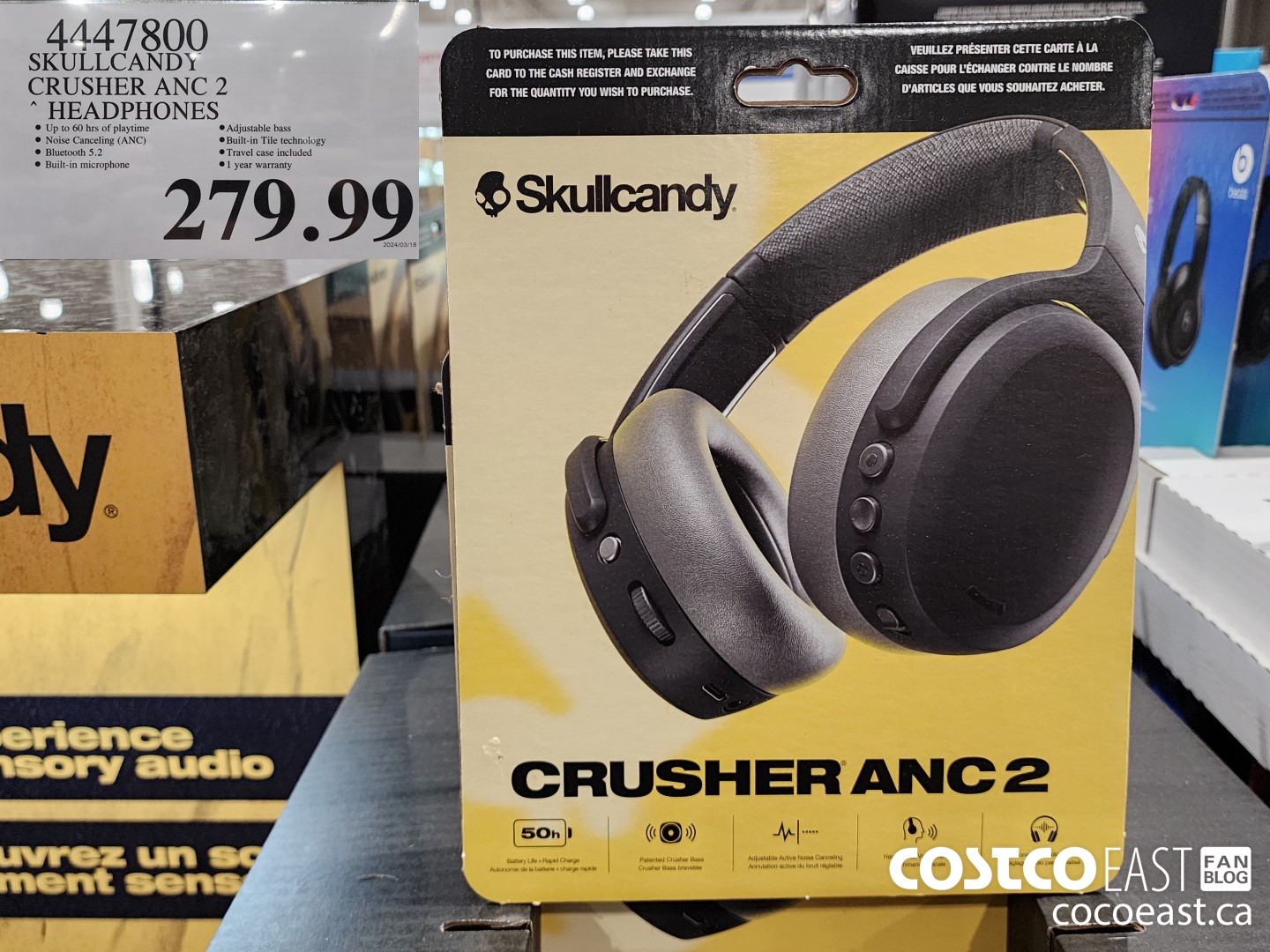4447800 SKULLCANDY CRUSHER ANC 2 HEADPHONES $279.99