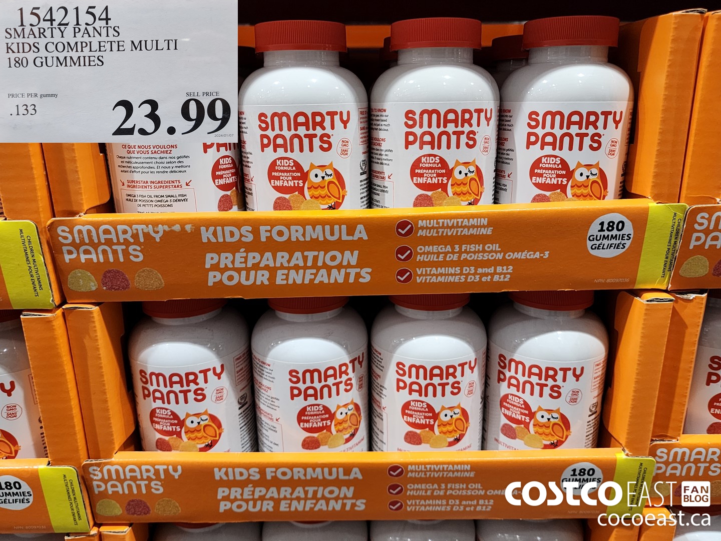 1542154 SMARTY PANTS KIDS COMPLETE MULTI 180 GUMMIES $23.99