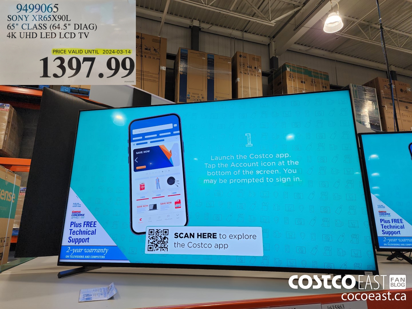 9499065 SONY XR65X90L 65