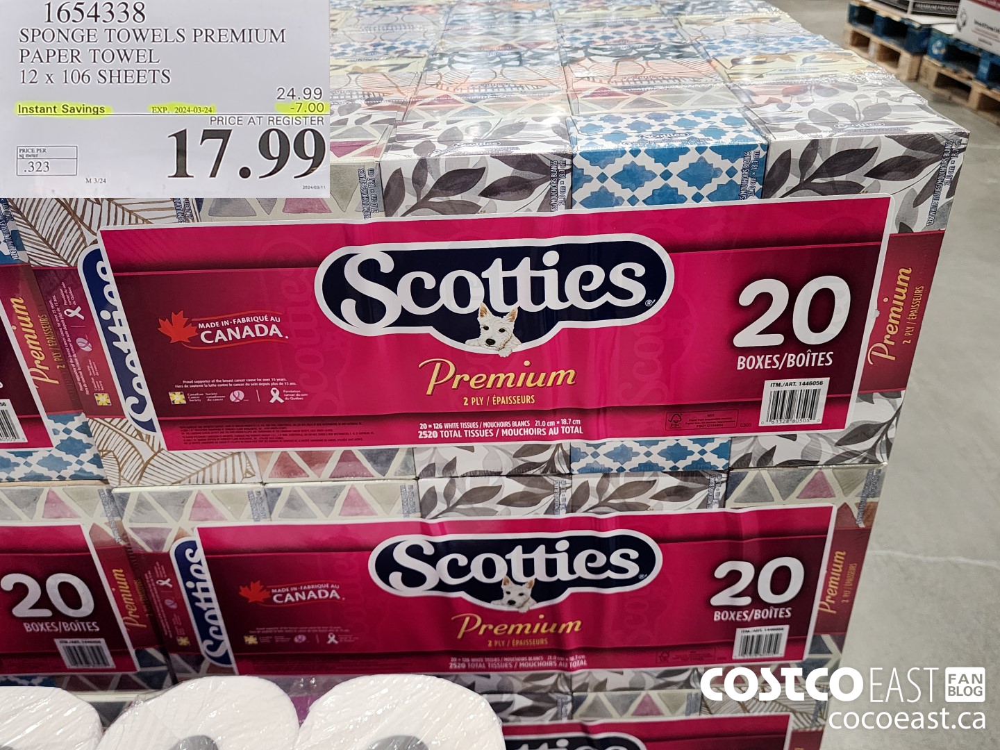 1654338 SPONGE TOWELS PREMIUM PAPER TOWEL 12 x 106 SHEETS ($7.00 INSTANT SAVINGS EXPIRES ON 2024-03-24) $17.99