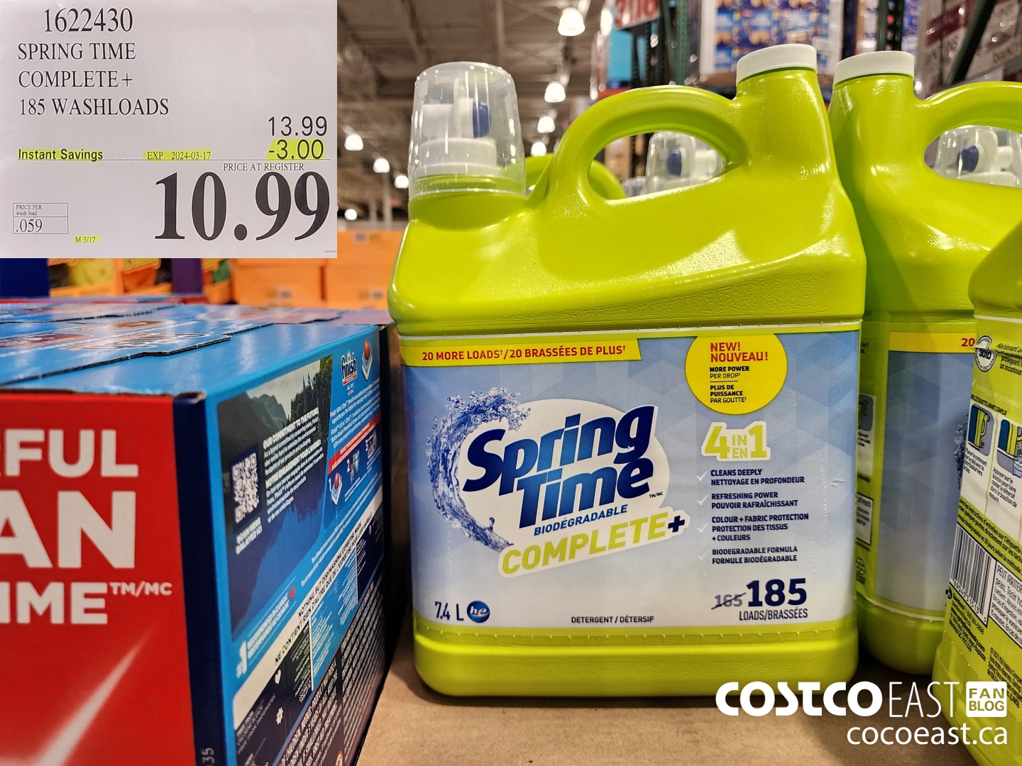 1622430 SPRING TIME COMPLETE+ 185 washloads ($3.00 INSTANT SAVINGS EXPIRES ON 2024-03-17) $10.99