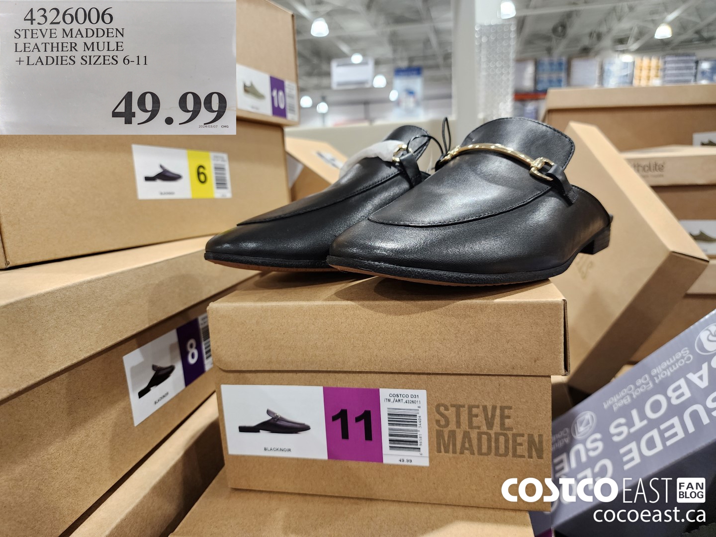 4326006 STEVE MADDEN LEATHER MULE +LADIES SIZES 6-11 $49.99