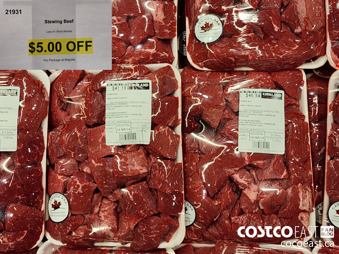 21931 STEWING BEEF ($5.00 INSTANT SAVINGS)