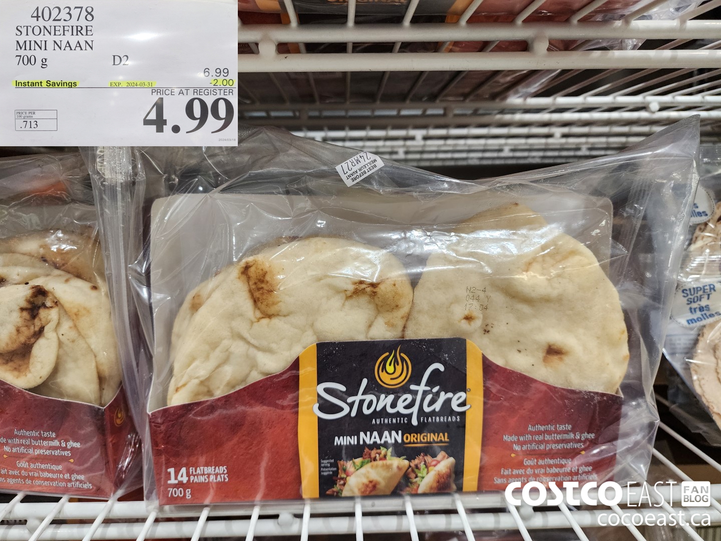 402378 STONEFIRE MINI NAAN 700 g ($2.00 INSTANT SAVINGS EXPIRES ON 2024-03-31) $4.99
