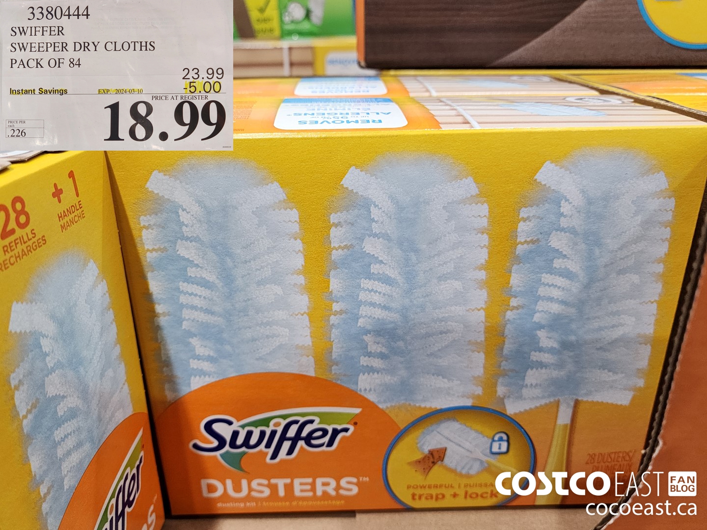 3380444 SWIFFER SWEEPER DRY CLOTHS PACK OF 84 ($5.00 INSTANT SAVINGS EXPIRES ON 2024-03-10) $23.99