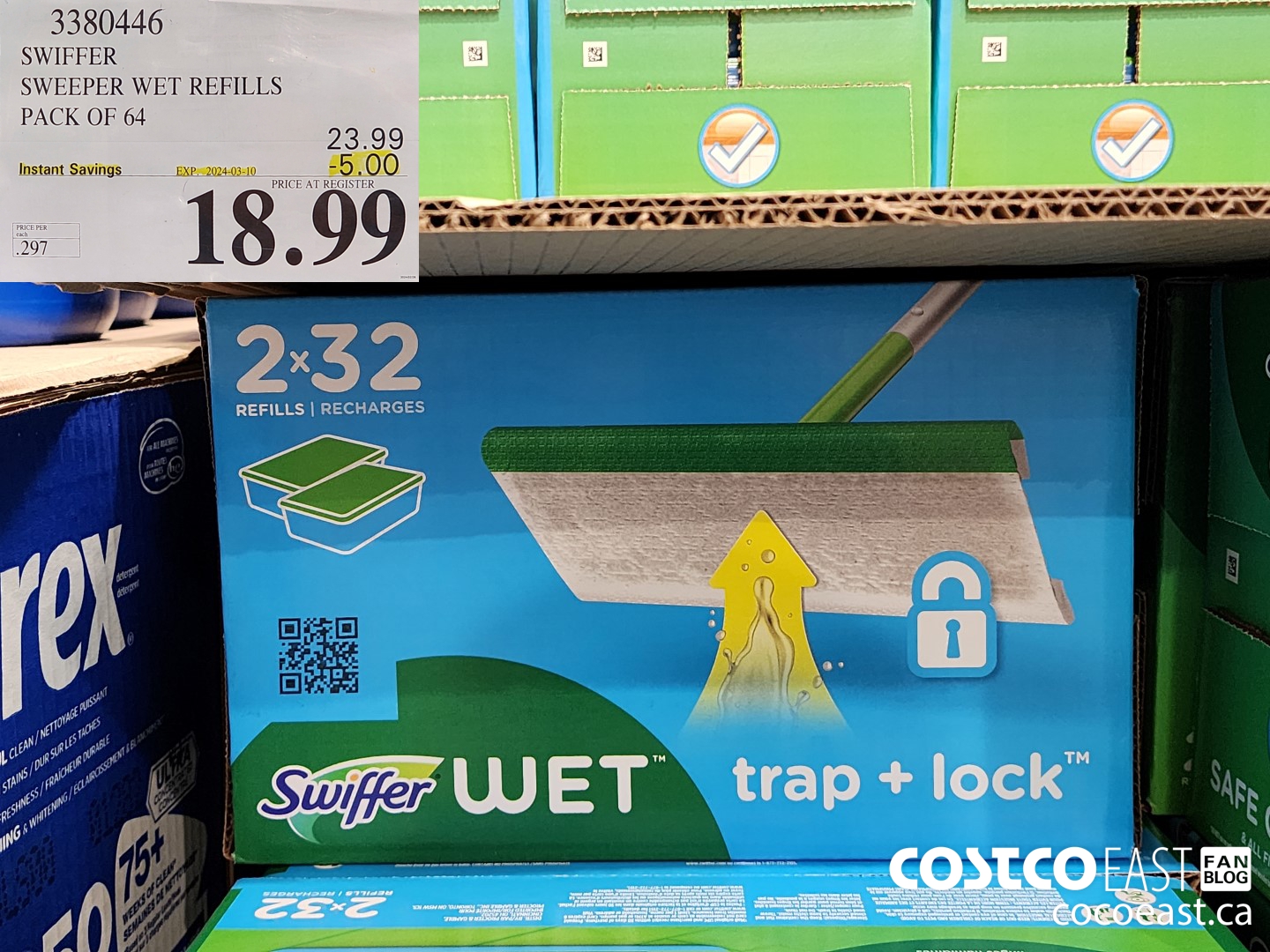 3380446 SWIFFER SWEEPER WET REFILLS PACK OF 64 ($5.00 INSTANT SAVINGS EXPIRES ON 2024-03-10) $18.99