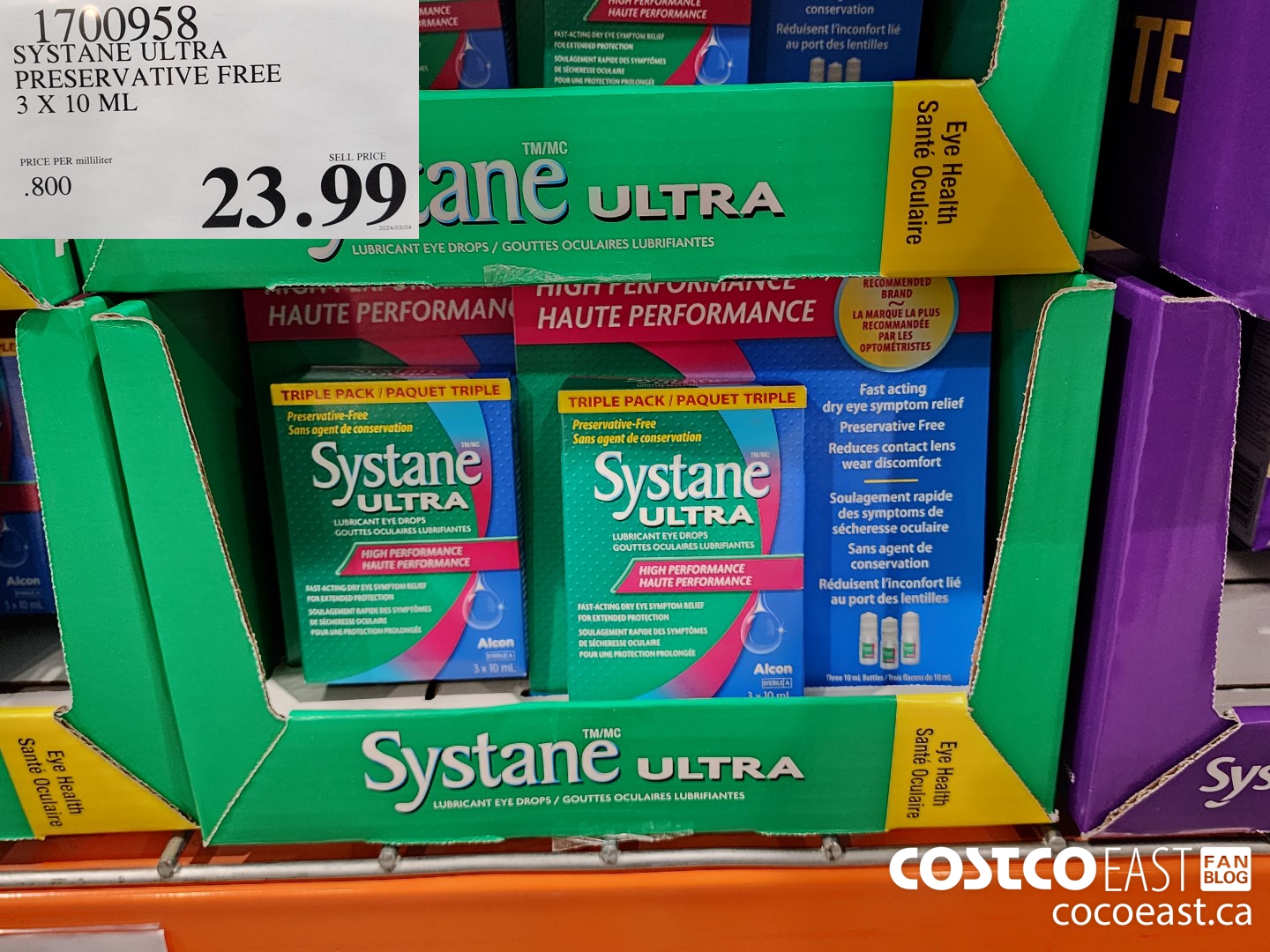1700958 SYSTANE ULTRA PRESERVATIVE FREE 3 X 10 ML $23.99