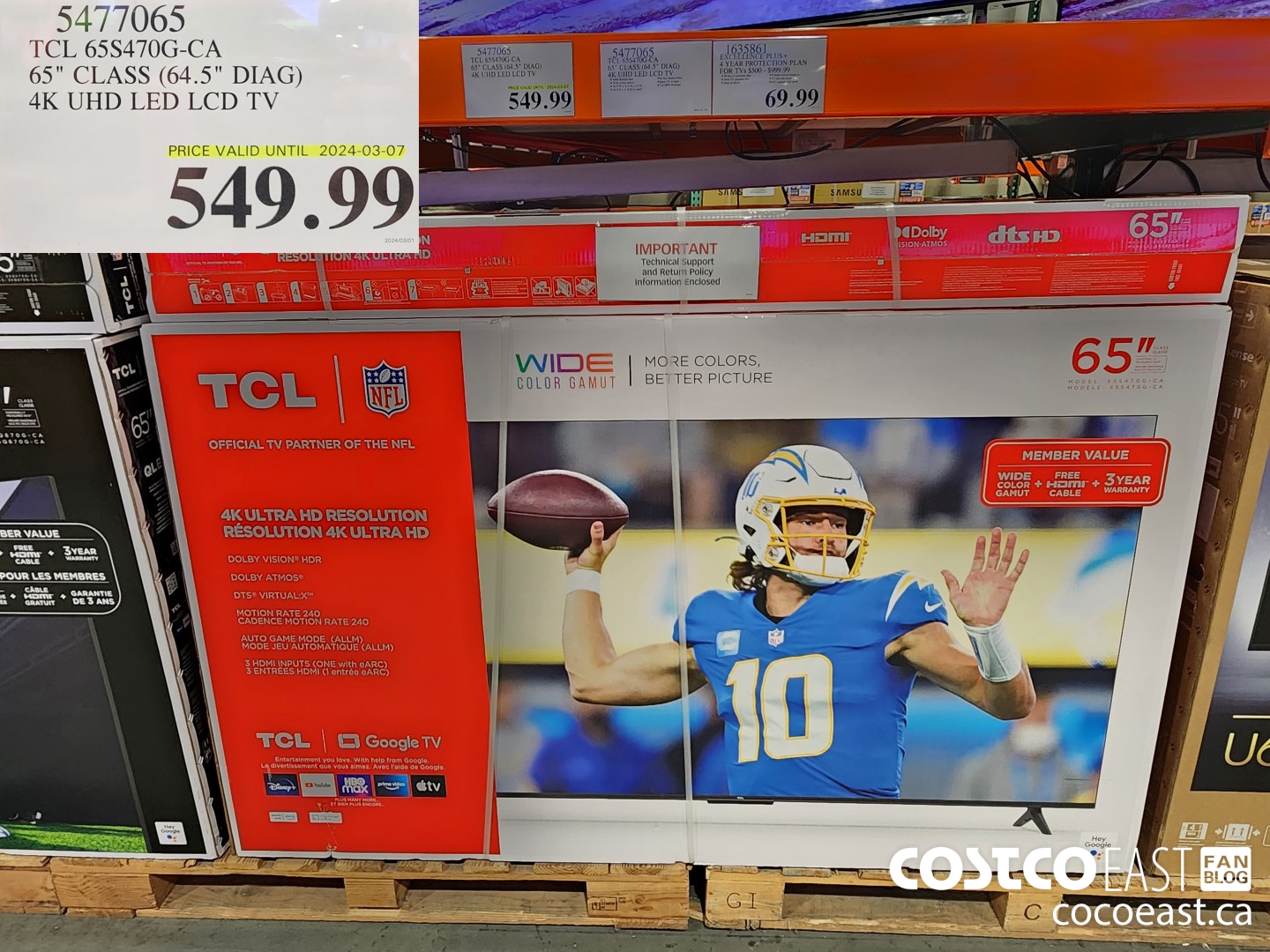 5477065 TCL 65S470G-CA 65