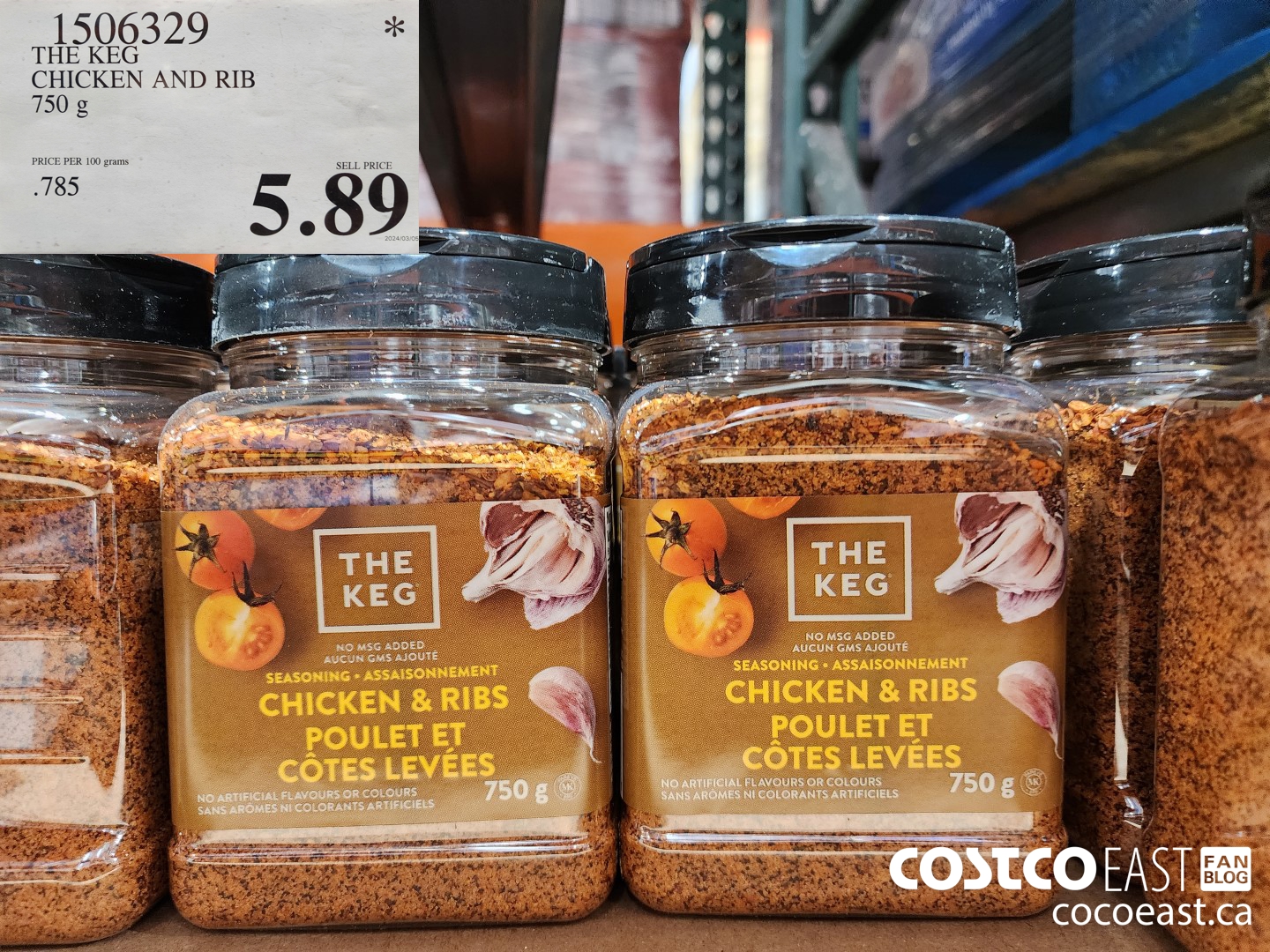 1506329 THE KEG CHICKEN AND RIB 750 g $5.89