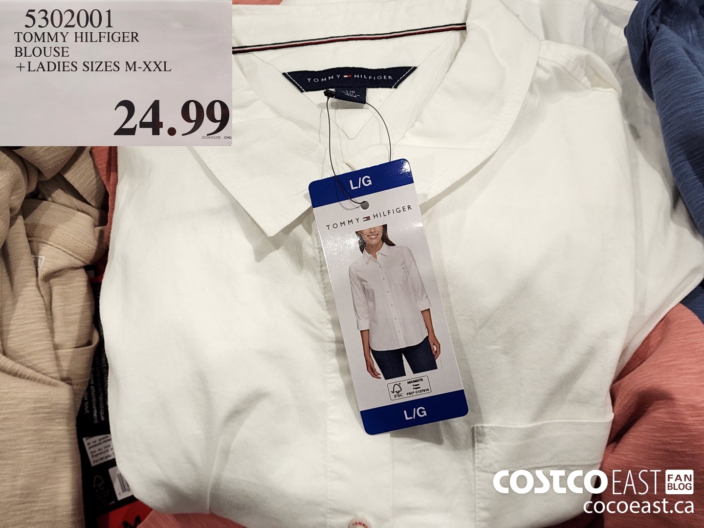 5302001 TOMMY HILFIGER BLOUSE + LADIES SIZES M-XXL $24.99