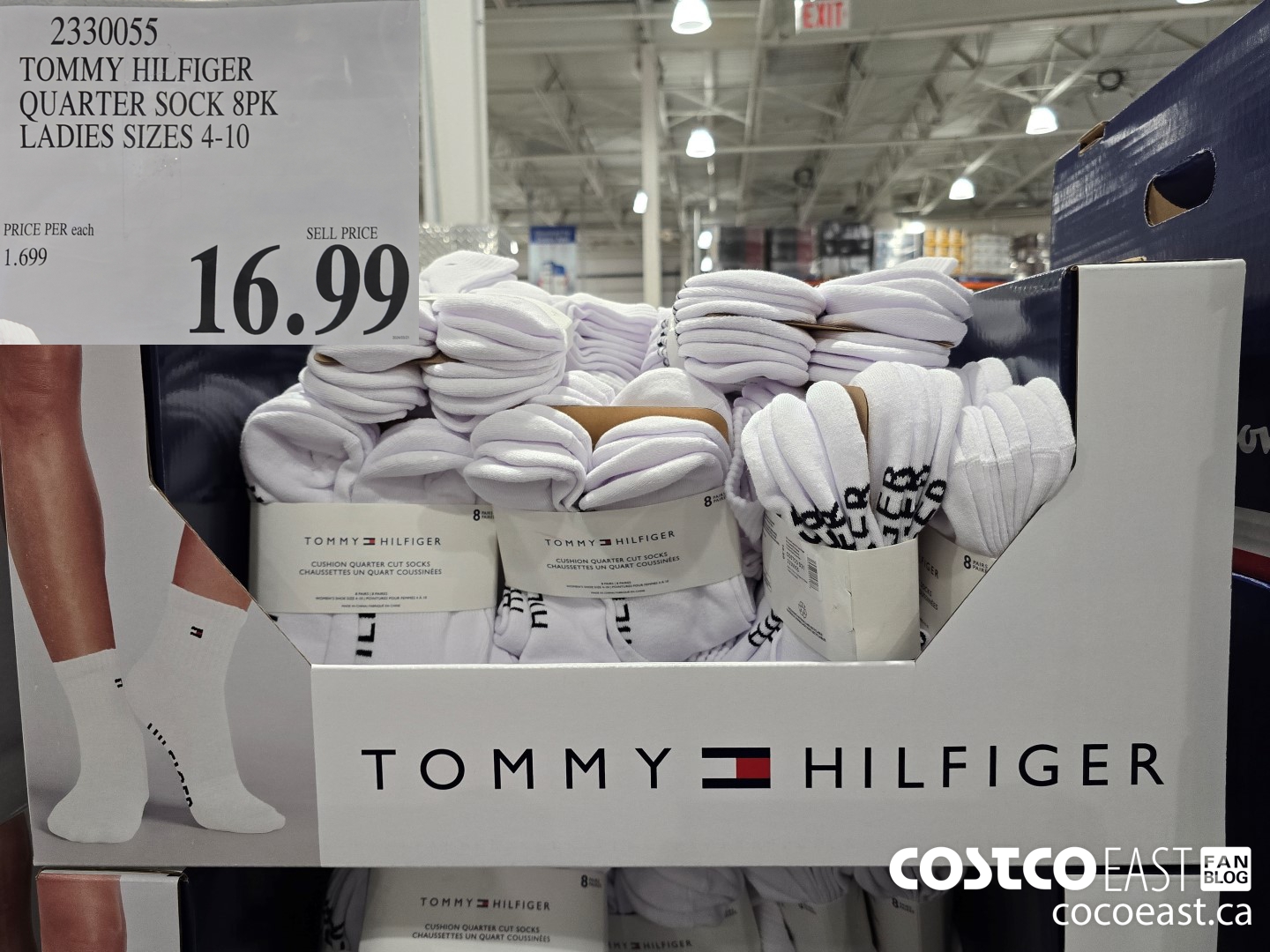 2330055 TOMMY HILFIGER QUARTER SOCK 8PK LADIES SIZES 4-10 $16.99