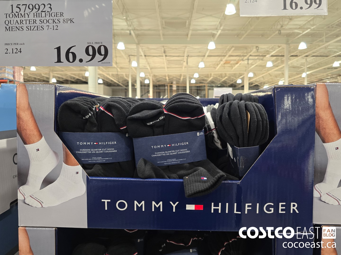 1579923 TOMMY HILFIGER QUARTER SOCK 8PK MENS SIZES 7-12 $16.99