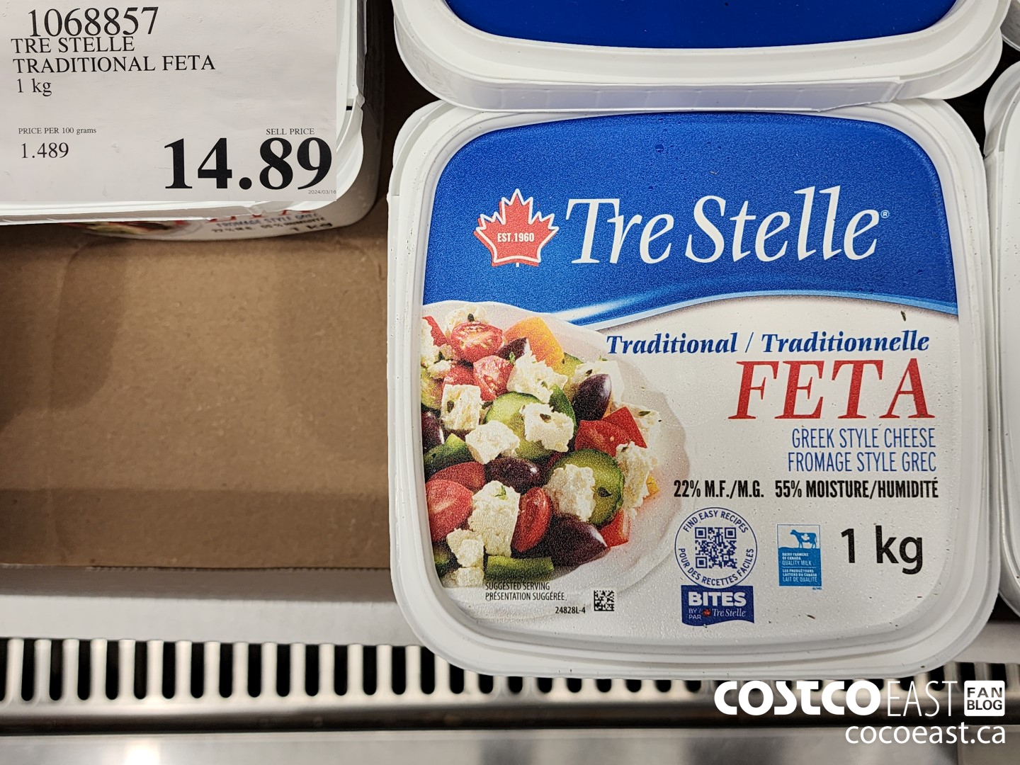 1068857 TRE STELLE TRADITIONAL FETA 1 KG $14.89
