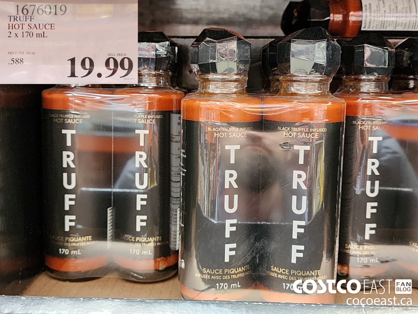 1676019 TRUFF HOT SAUCE 2 X 170 ML $19.99