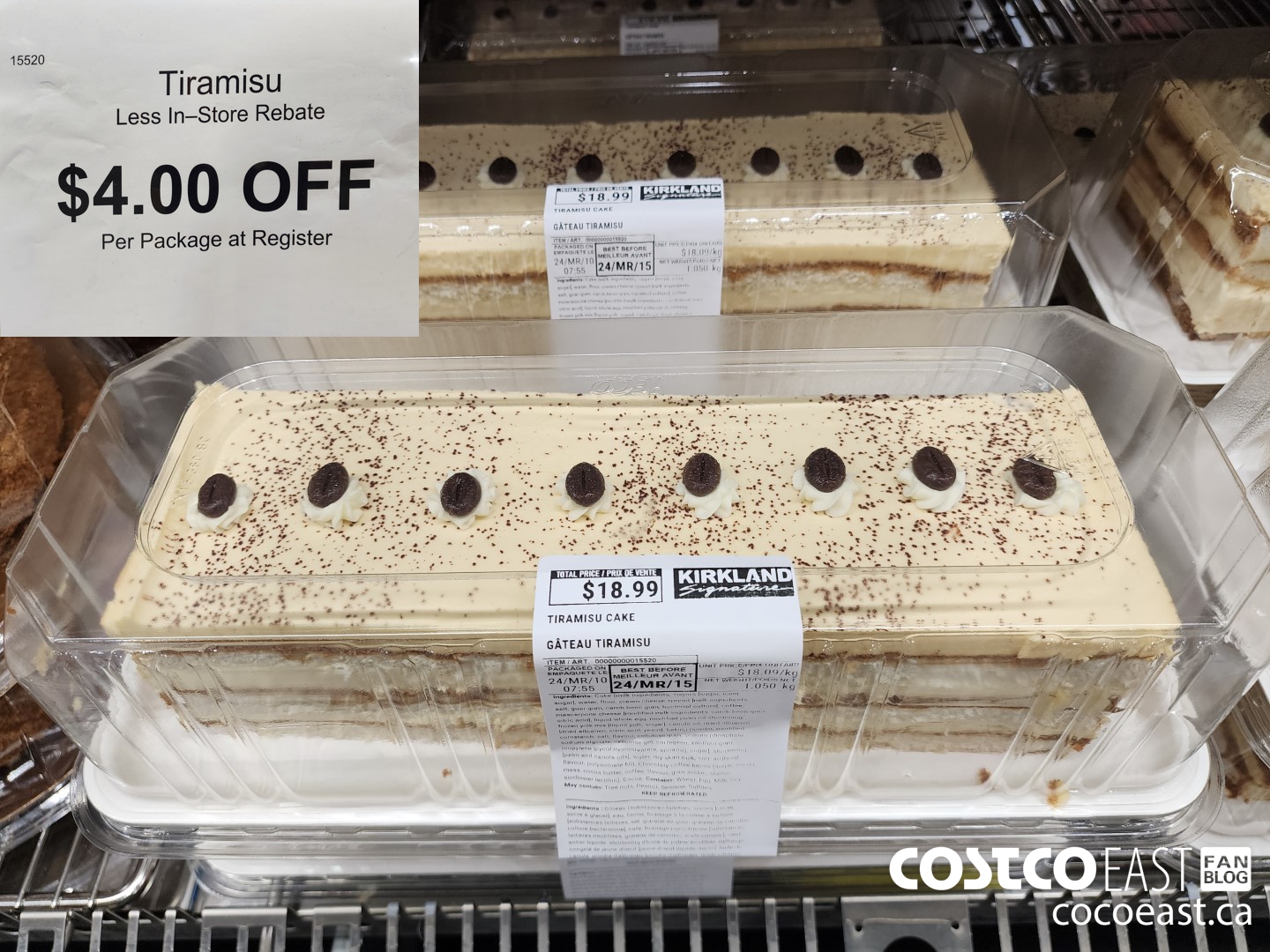 15520 Tiramisu Cake Less In—Store Rebate ($4.00 INSTANT SAVINGS)