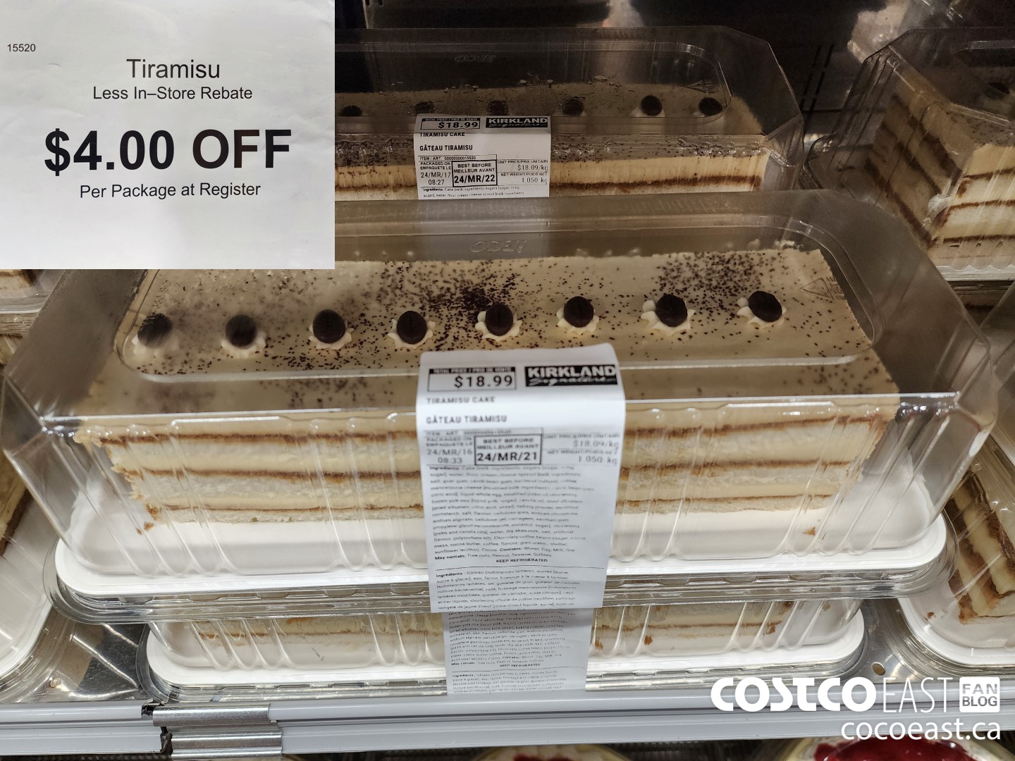 15520 Tiramisu Cake Less In—Store Rebate ($4.00 INSTANT SAVINGS)