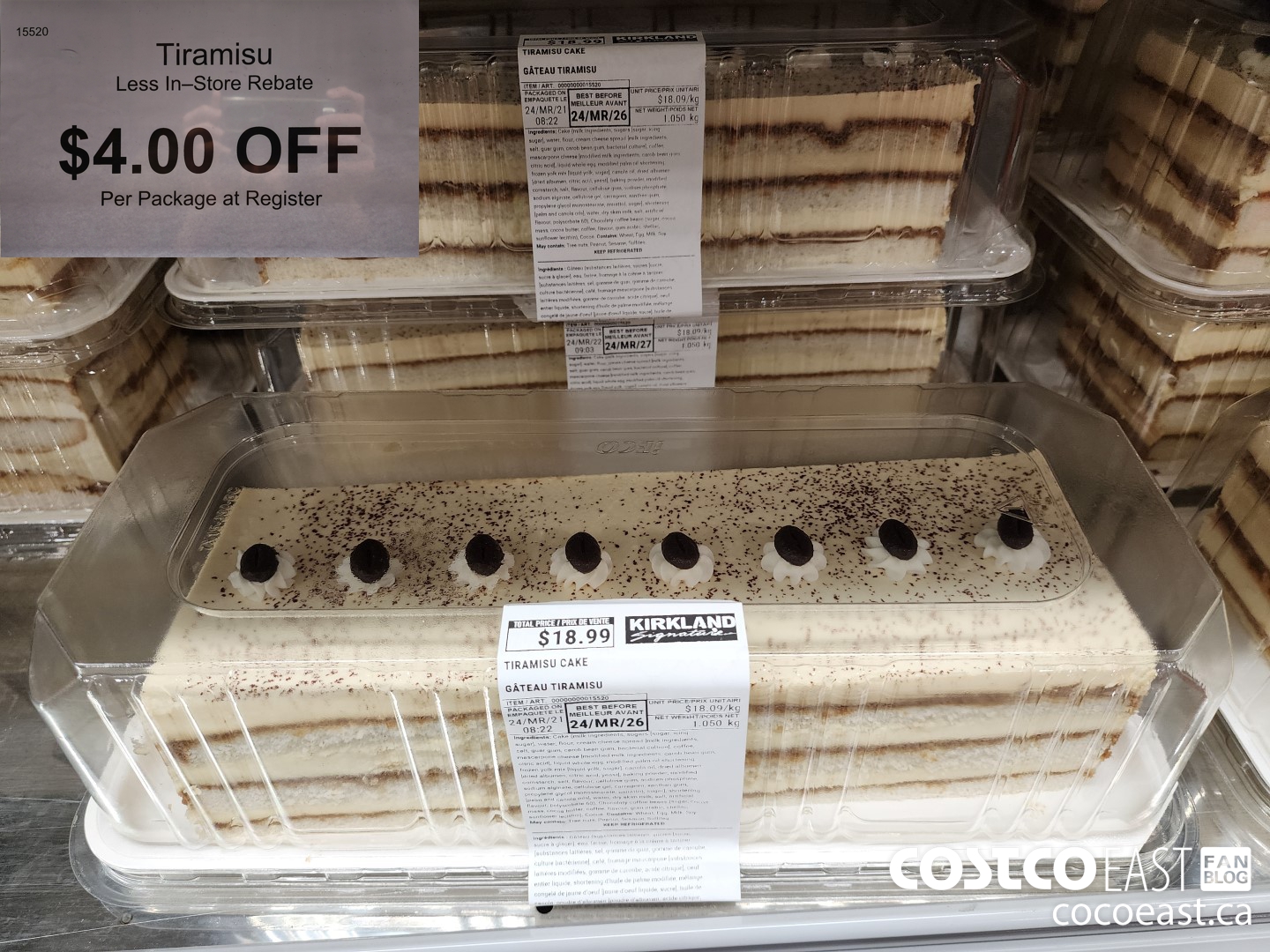 15520 Tiramisu Cake Less In—Store Rebate ($4.00 INSTANT SAVINGS)