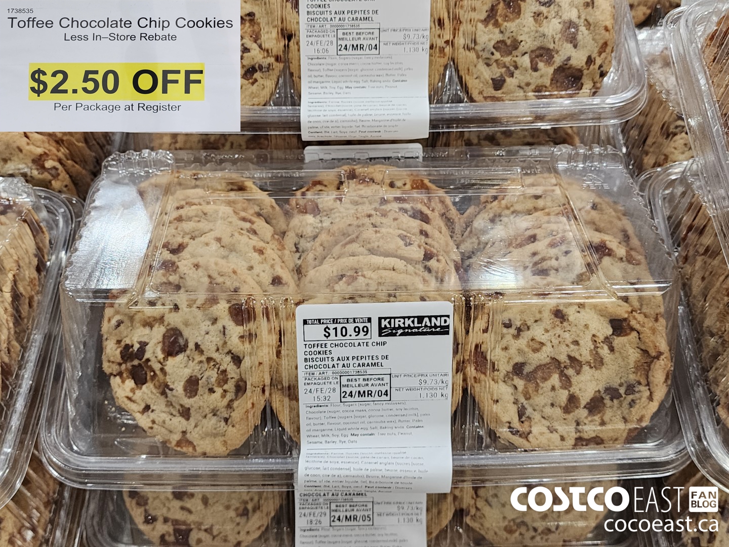 1738535 Toffee Chocolate Chip Cookies ($2.50 INSTANT SAVINGS)